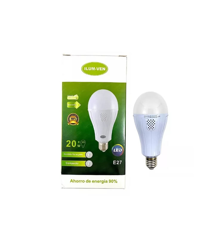 BOMBILLO LED RECARGABLE 20W ILUM.VEN