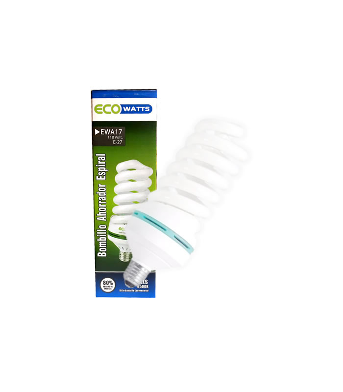 AHORRADOR ESPIRAL 50W 110V E27 ECOWATTS