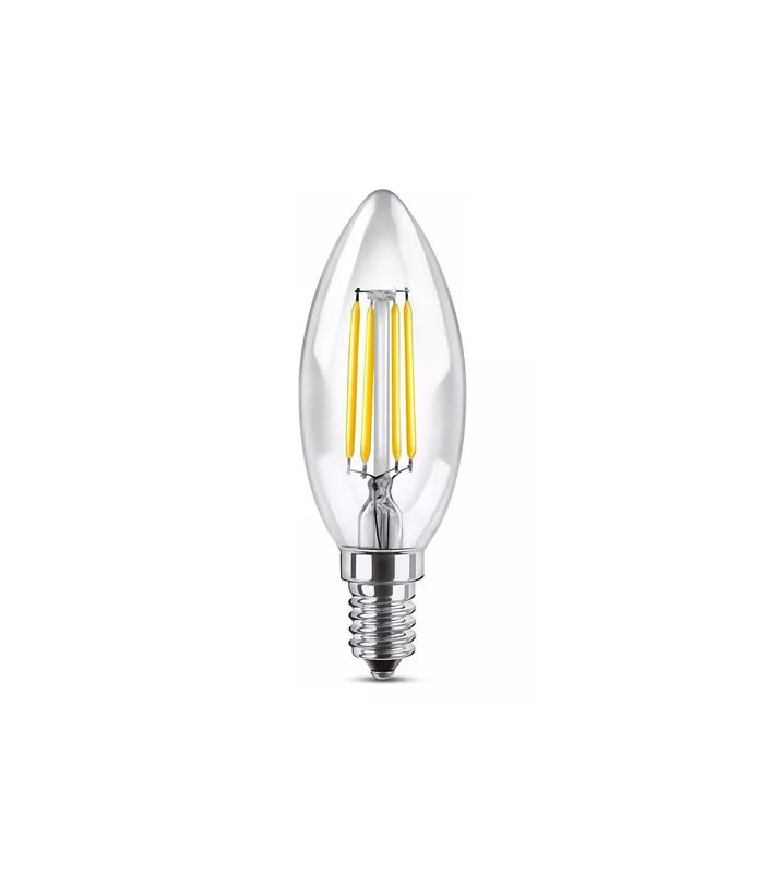 BOMBILLO VINTAGE T/VELA 4W 110V E14 VERT