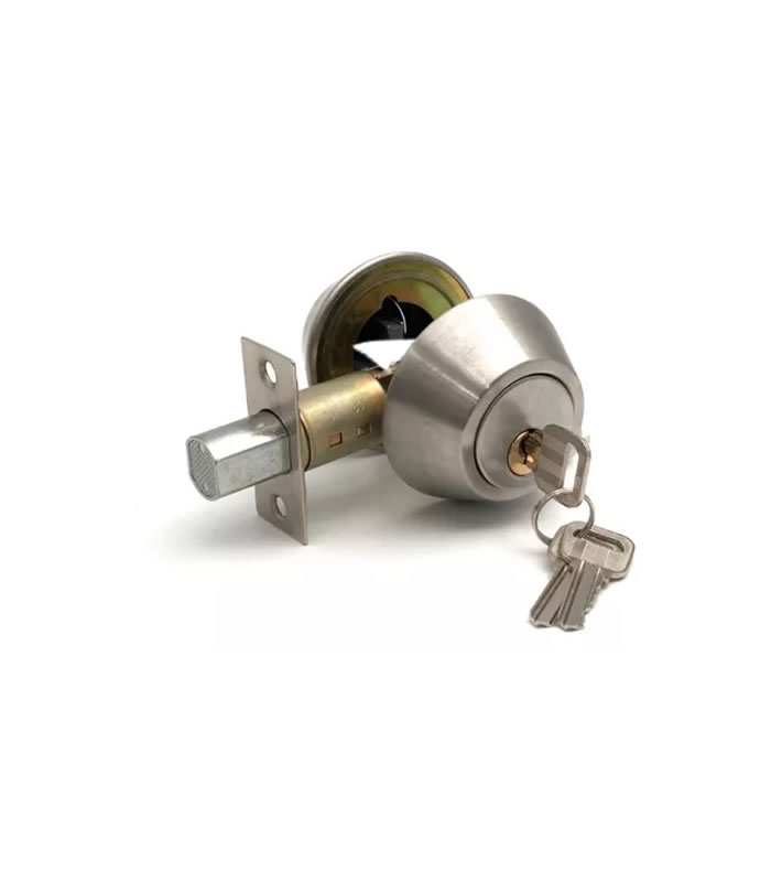 CERROJO PLATEADO INOX (102/SS) LLAVE/LLAVE