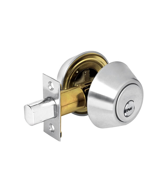 CERROJO C/PASADOR CROMO MATE HERMEX (CERO-31P)
