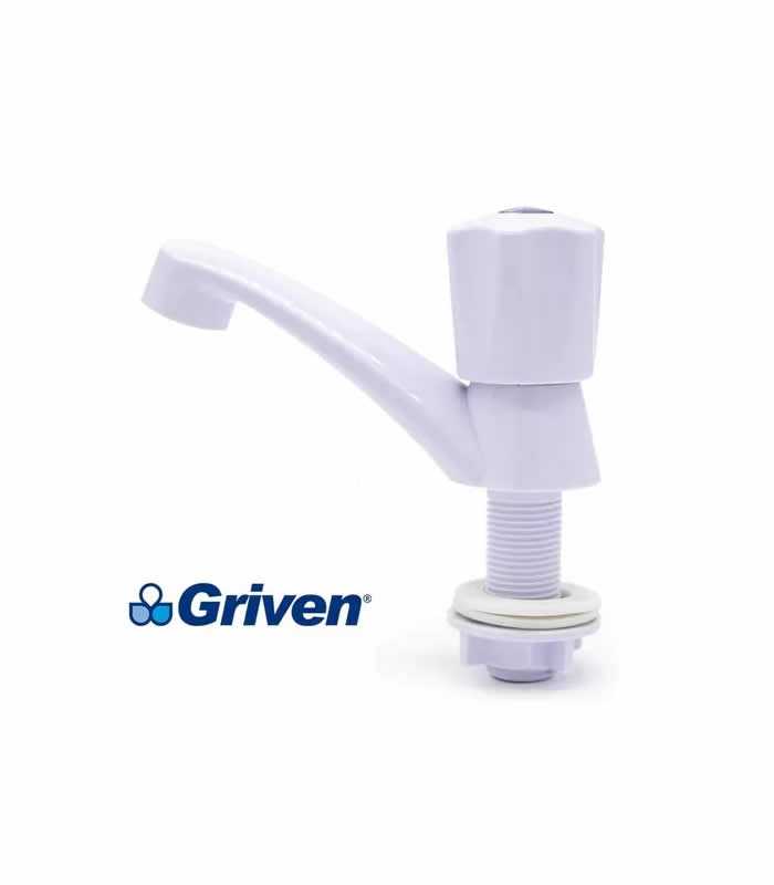 LLAVE P/ LAVAMANOS PLASTICO BLANCO GRIVEN POMO