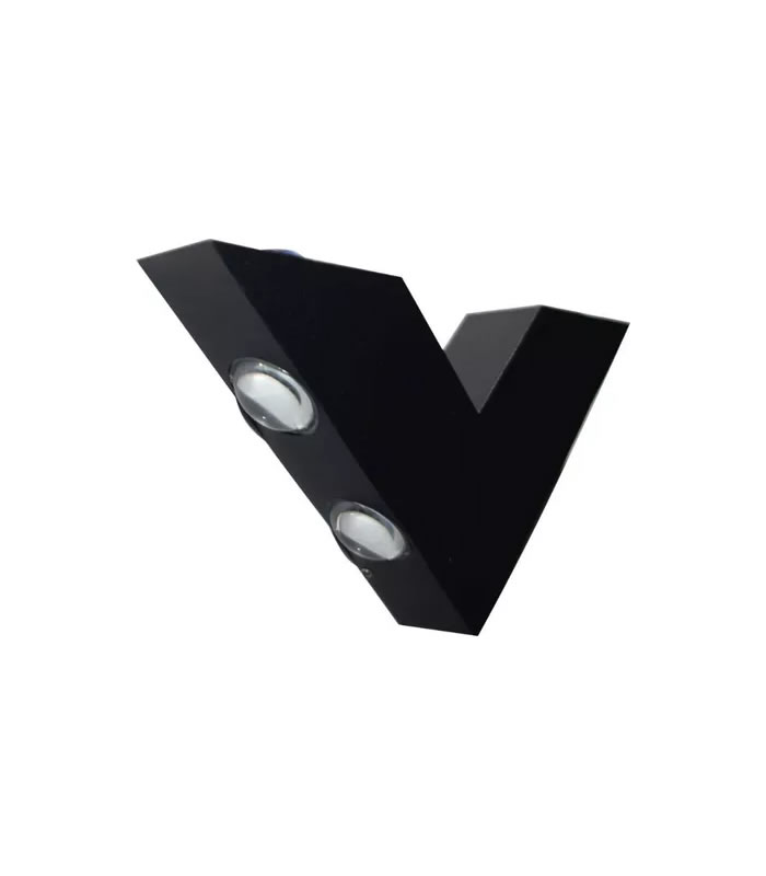 LAMPARA APLIQUE DECORATIVA NEGRA 6W ILUMINAK (HY8276)