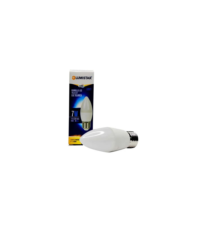 BOMBILLO LED VELA E14 LUZ BLANCA LUMISTAR