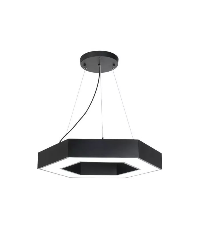 LAMPARA GEO HEXAGONAL 36W NEGRA ILUMINAK ( OTV36WH)
